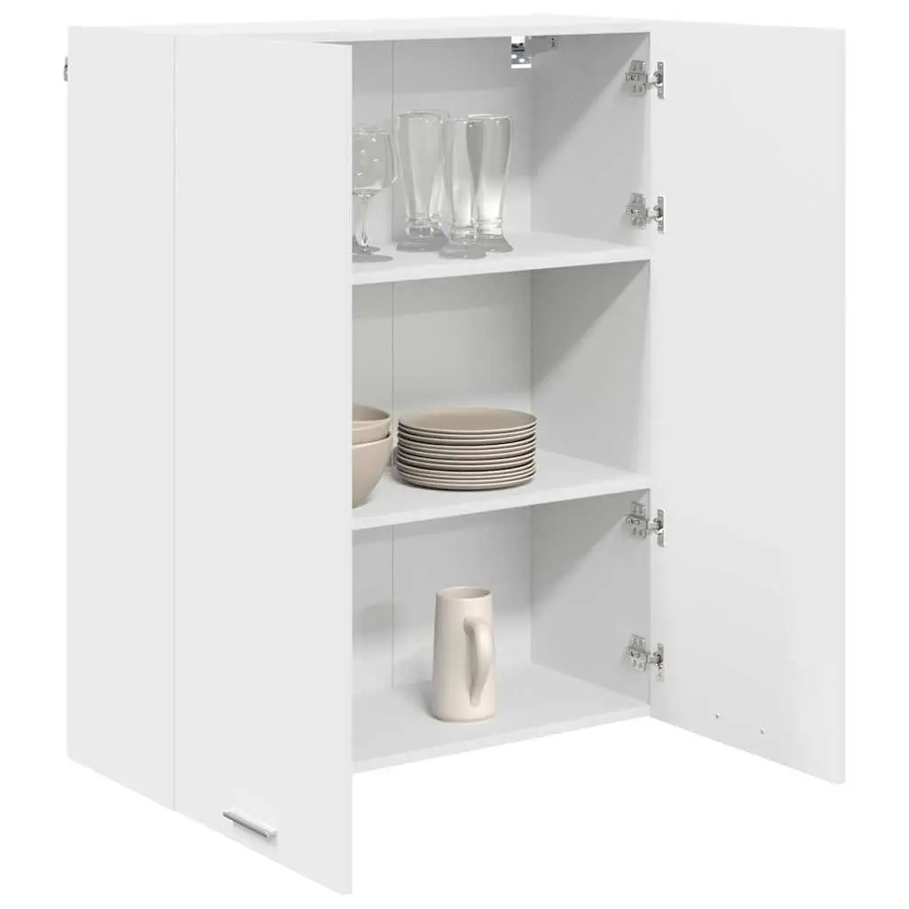 Hanging Kitchen Cabinet White Modern Storage Engineered Wood 80x31x100cm