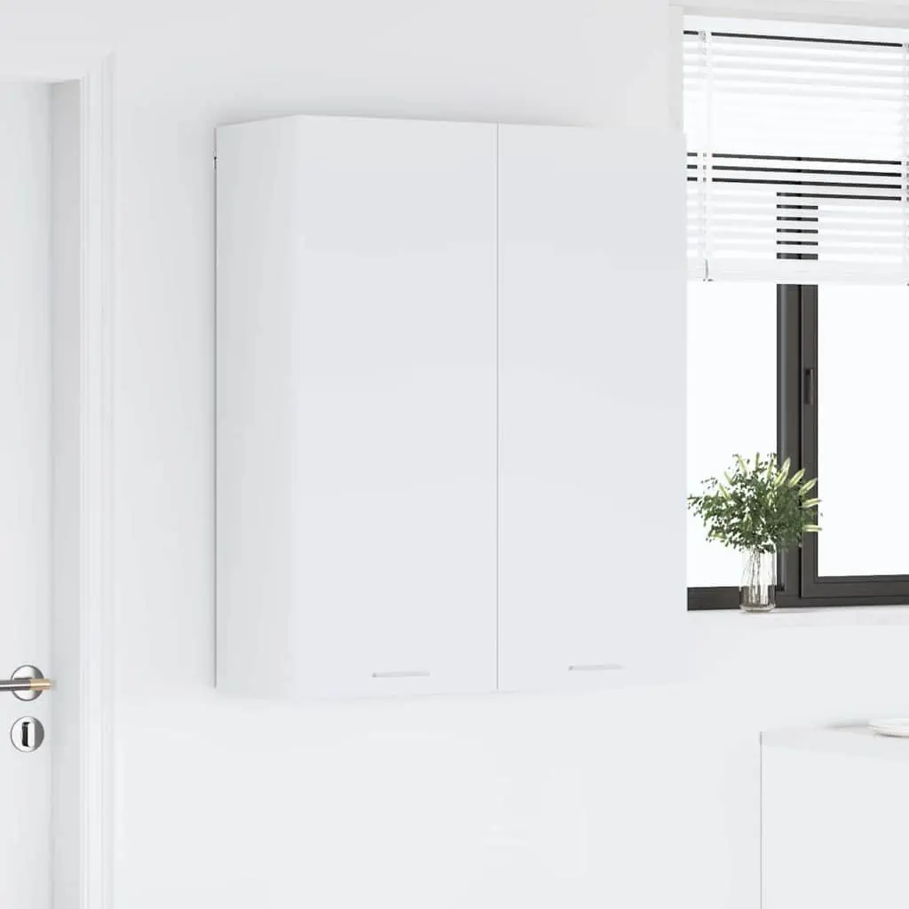 Hanging Kitchen Cabinet White Modern Storage Engineered Wood 80x31x100cm