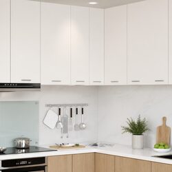 White Hanging Kitchen Cabinet - 57x57x100 cm, Engineered Wood