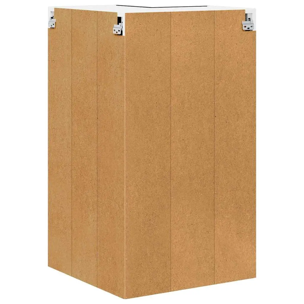 Hanging Kitchen Cabinet with Door Black Oak White 57x57x100cm Modern Storage