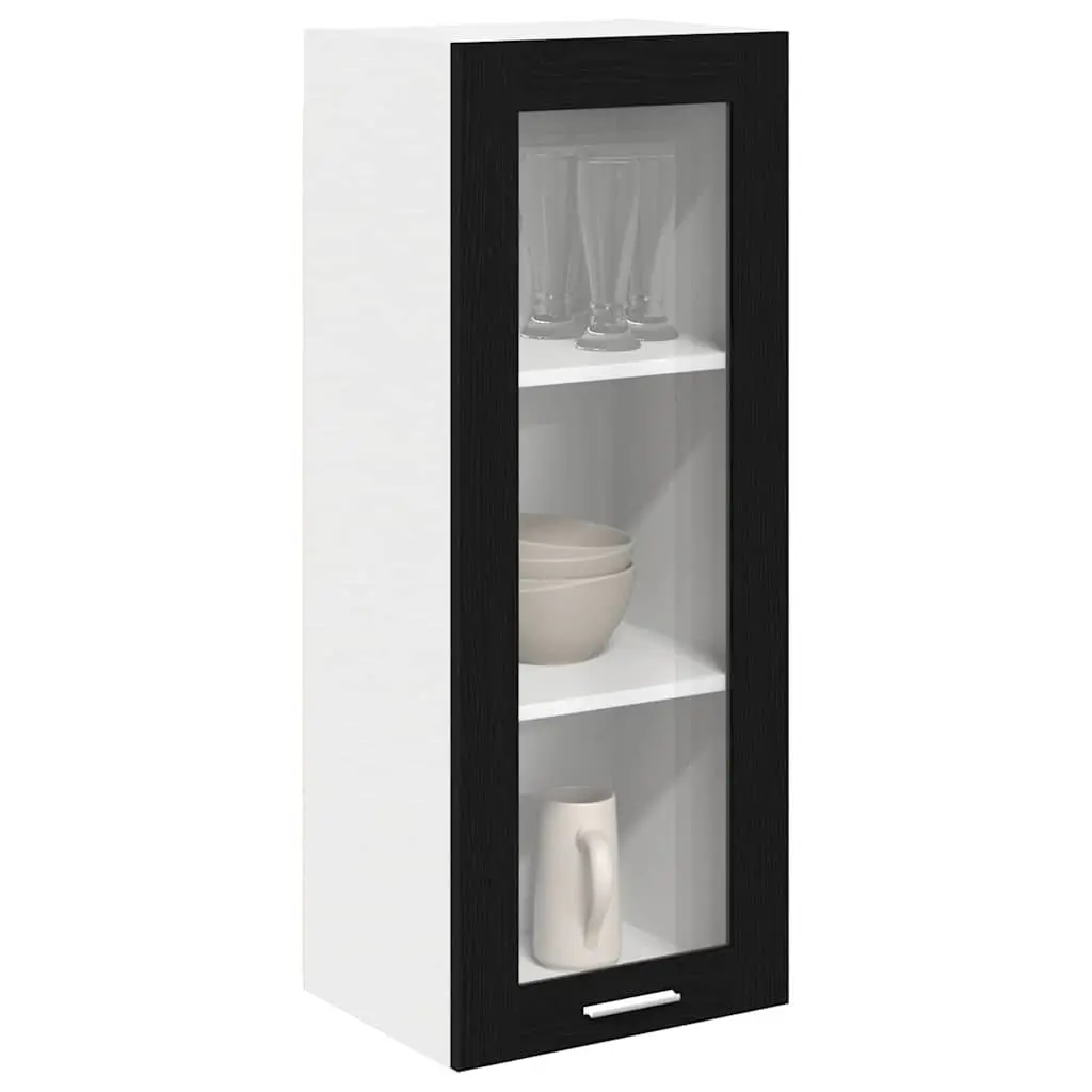 Hanging Kitchen Cabinet Black Oak 40 x 31 x 100 cm