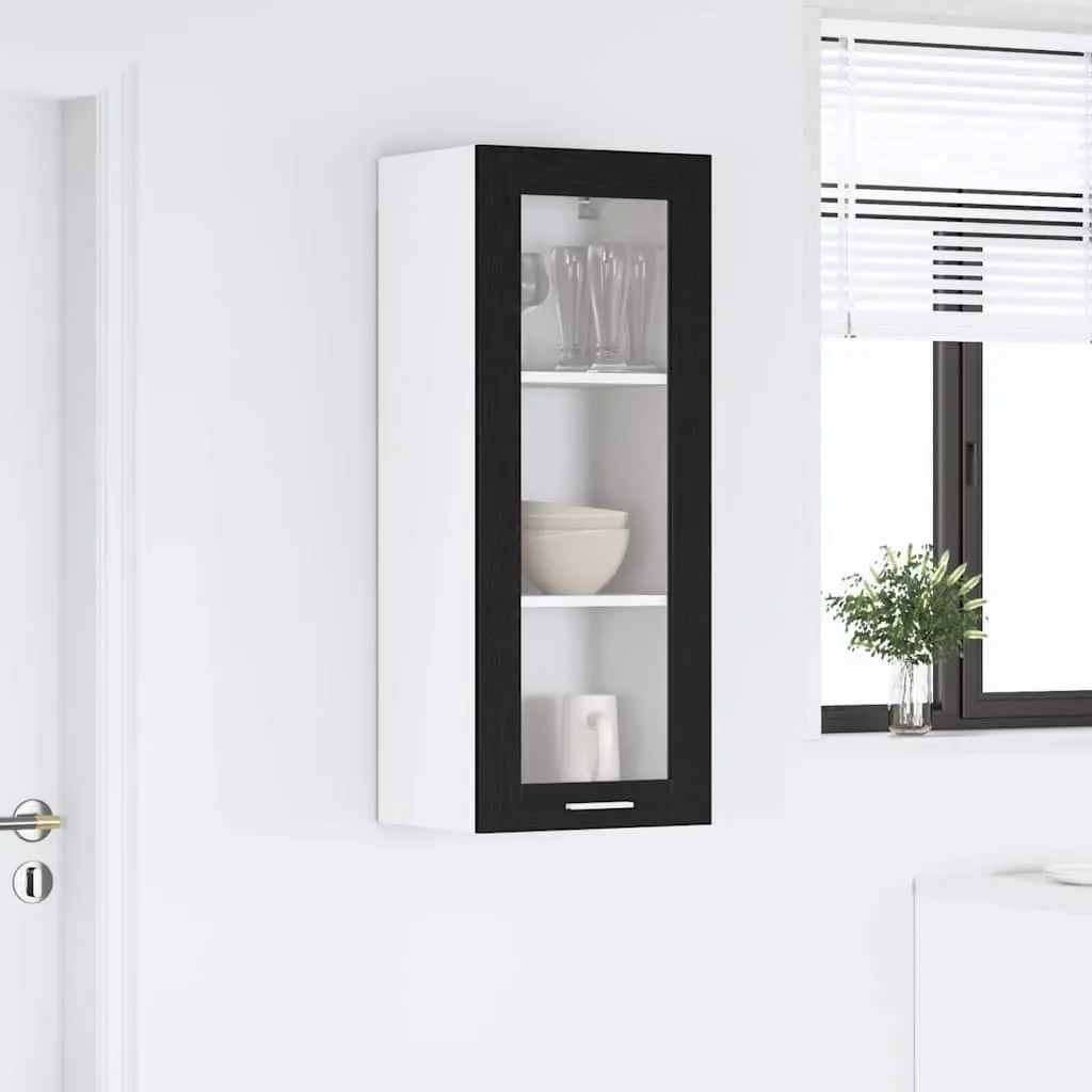 Hanging Kitchen Cabinet Black Oak 40 x 31 x 100 cm