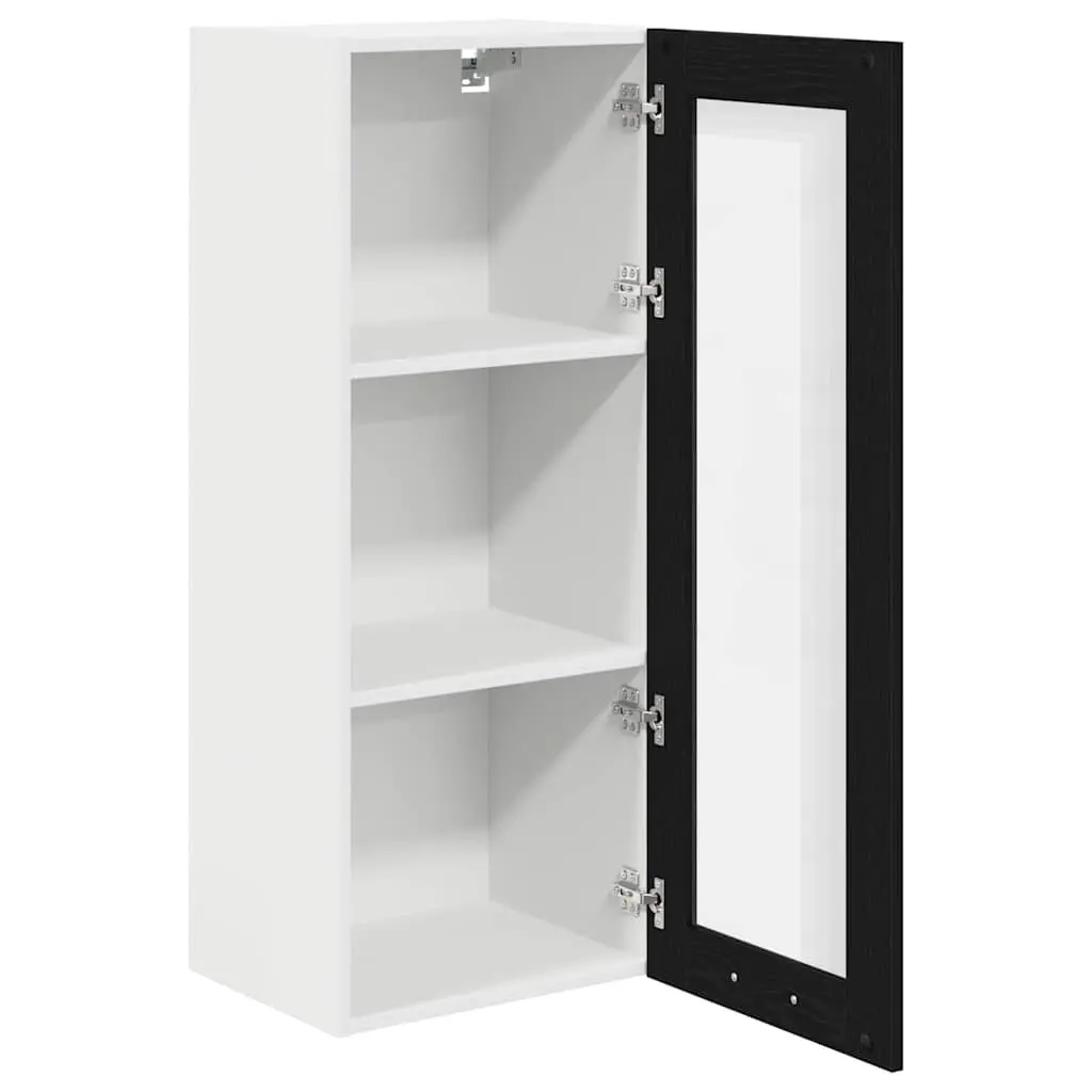 Hanging Kitchen Cabinet Black Oak 40 x 31 x 100 cm