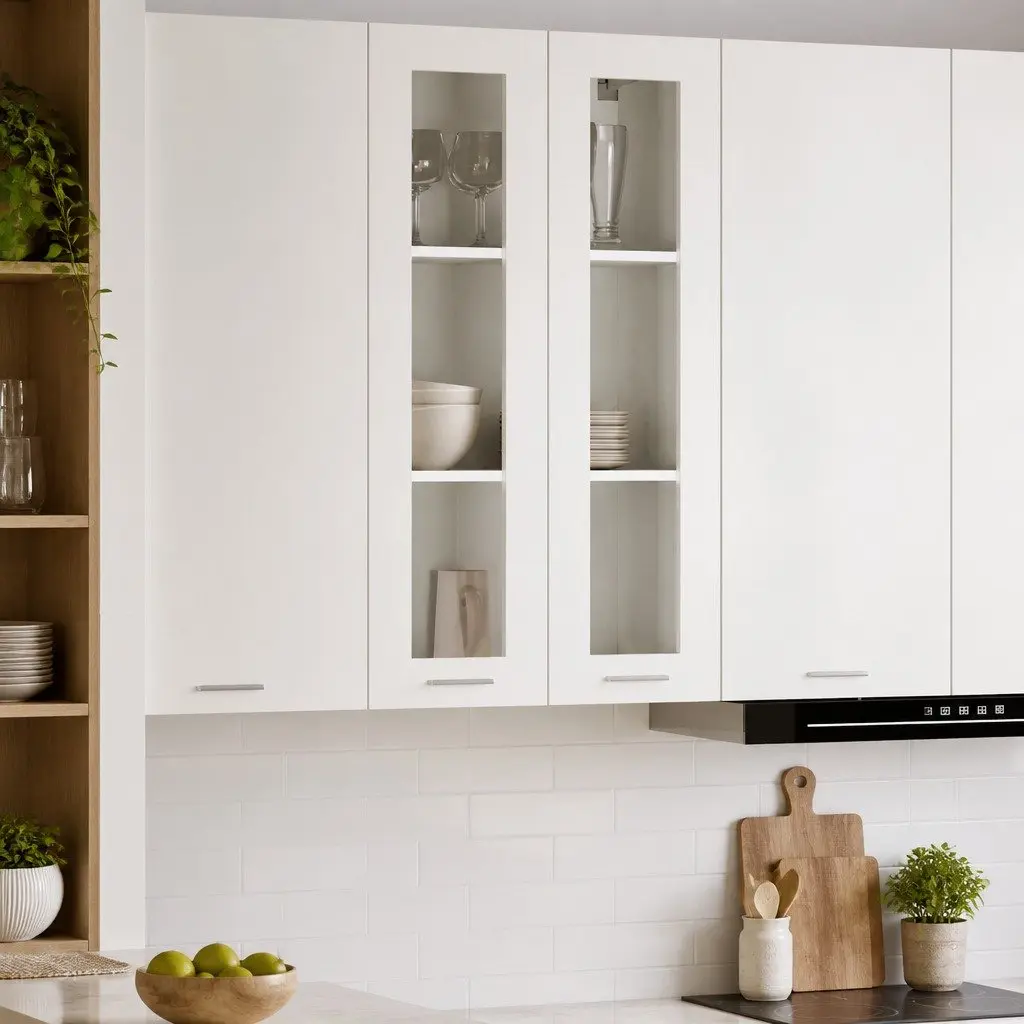 Hanging Kitchen Cabinet Storage Engineered Wood White 60 x 31 x 100 cm