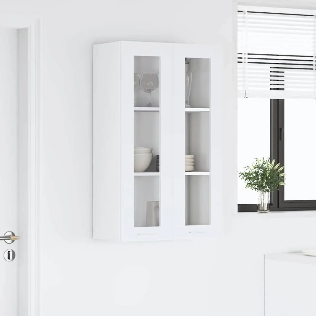 Hanging Kitchen Cabinet Storage Engineered Wood White 60 x 31 x 100 cm