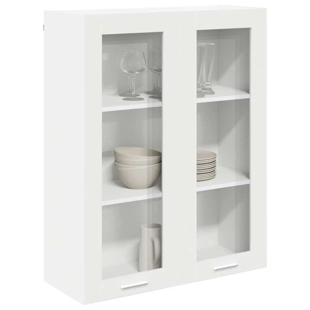 Hanging Kitchen Cabinet White Modern Storage 80 x 31 x 100 cm Engineered Wood