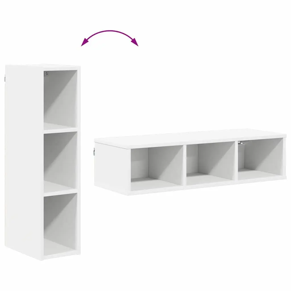 Hanging Kitchen Cabinet Storage White Modern 20x29.5x80cm Engineered Wood