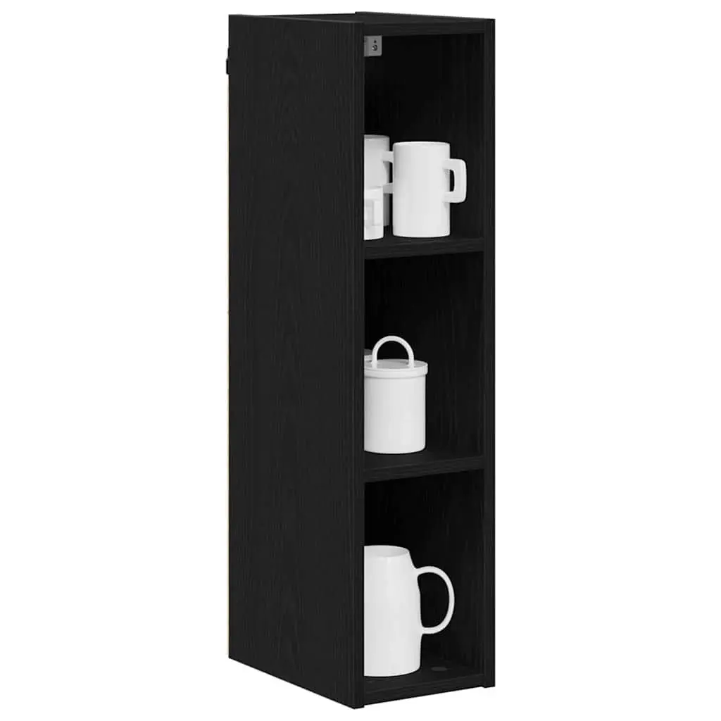Hanging Kitchen Cabinet Black Oak Modern Storage Engineered Wood 20 x 29.5 x 80 cm