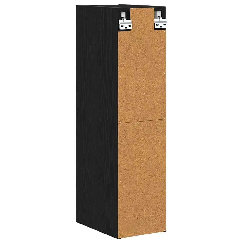Hanging Kitchen Cabinet Black Oak Modern Storage Engineered Wood 20 x 29.5 x 80 cm