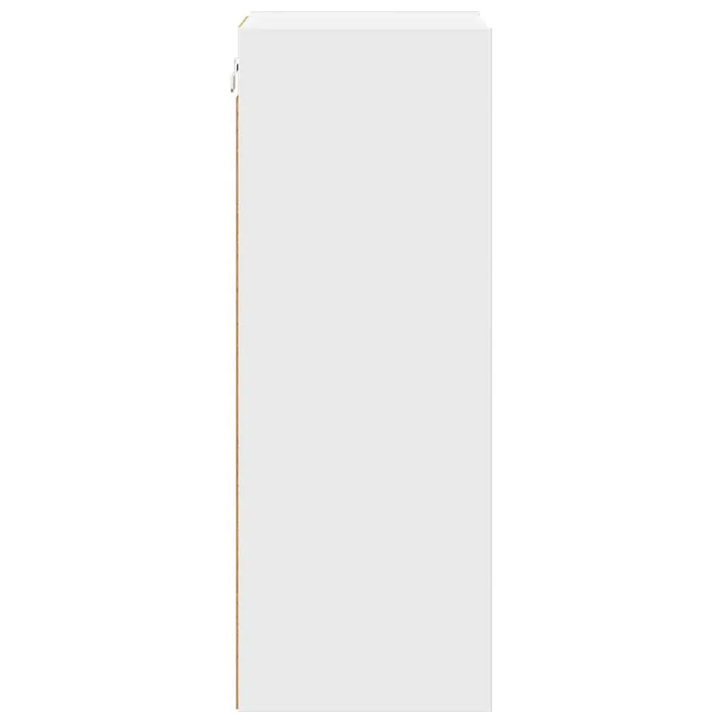 Hanging Kitchen Cabinet White Modern Storage Engineered Wood 30 x 29.5 x 80 cm