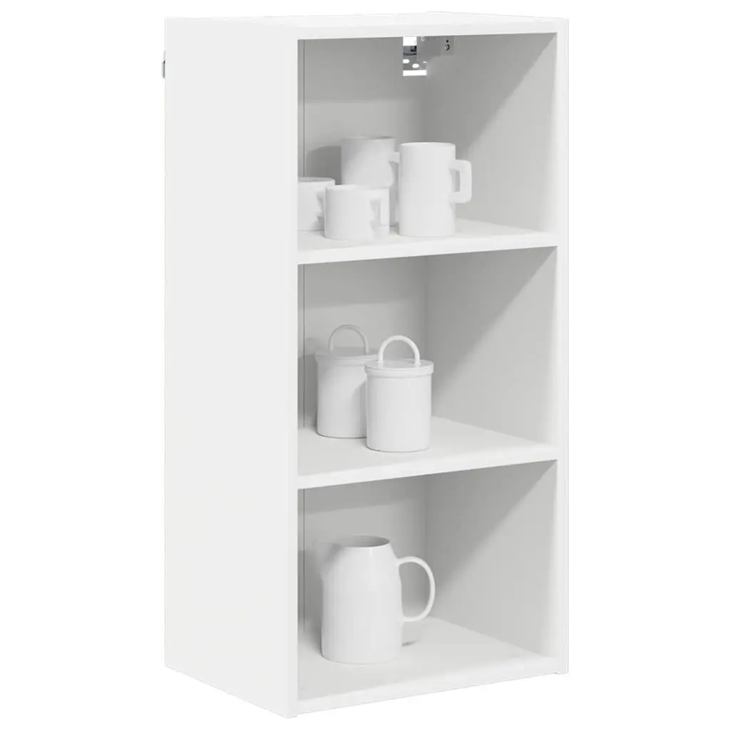 Hanging Kitchen Cabinet White Modern Storage Engineered Wood 40x29.5x80cm