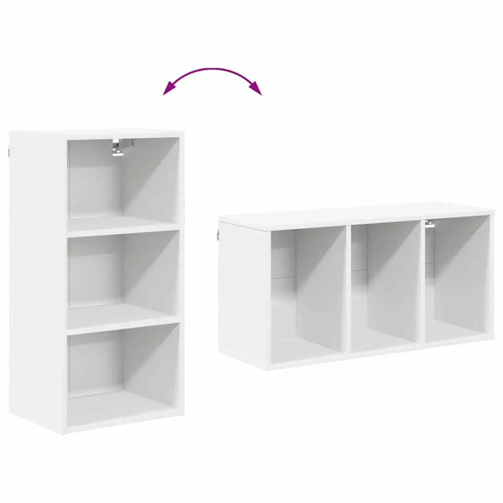 Hanging Kitchen Cabinet White Modern Storage Engineered Wood 40x29.5x80cm