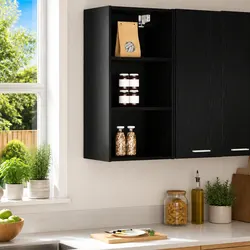 Black Oak Hanging Kitchen Cabinet Dimensions 40 x 29.5 x 80 cm