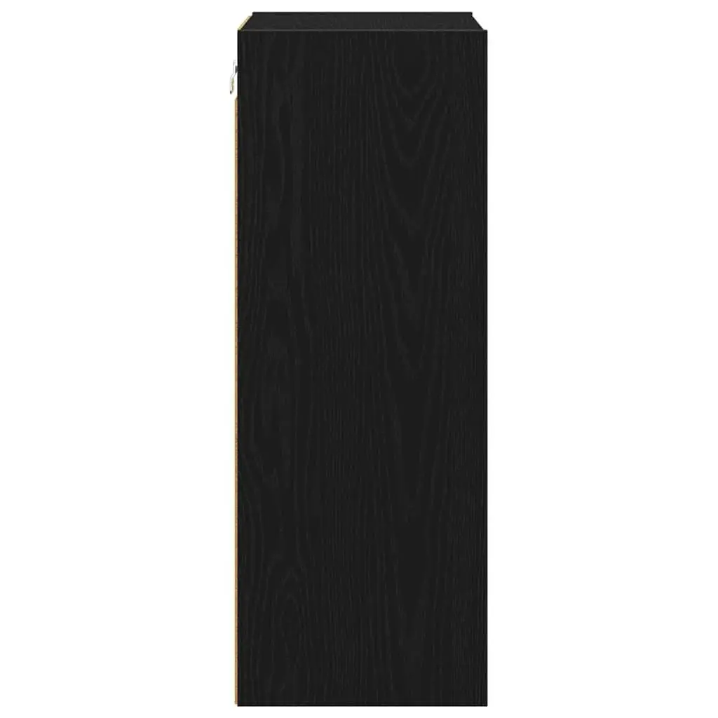 Hanging Kitchen Cabinet Black Oak Storage Modern Engineered Wood 40 x 29.5 x 80 cm