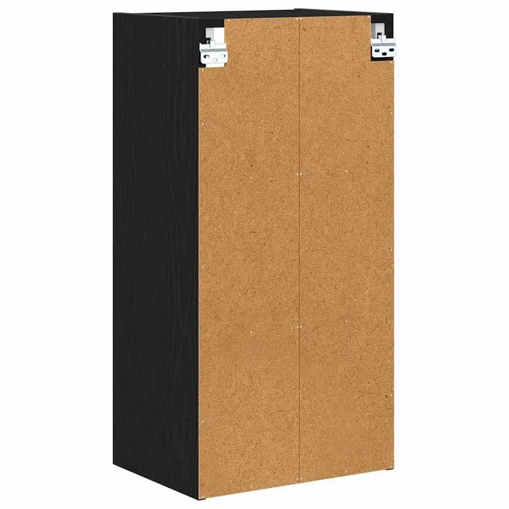 Hanging Kitchen Cabinet Black Oak Storage Modern Engineered Wood 40 x 29.5 x 80 cm