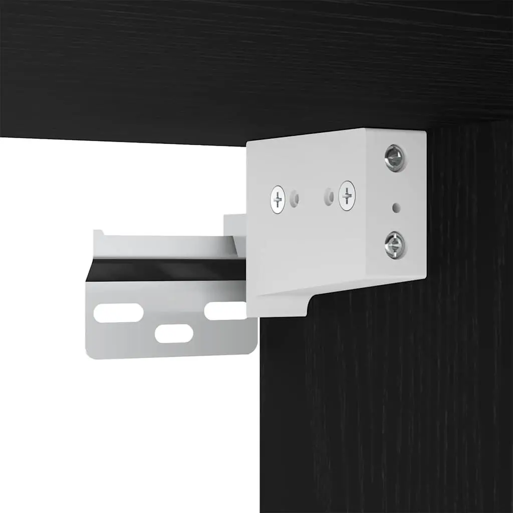 Hanging Kitchen Cabinet Black Oak Storage Modern Engineered Wood 40 x 29.5 x 80 cm
