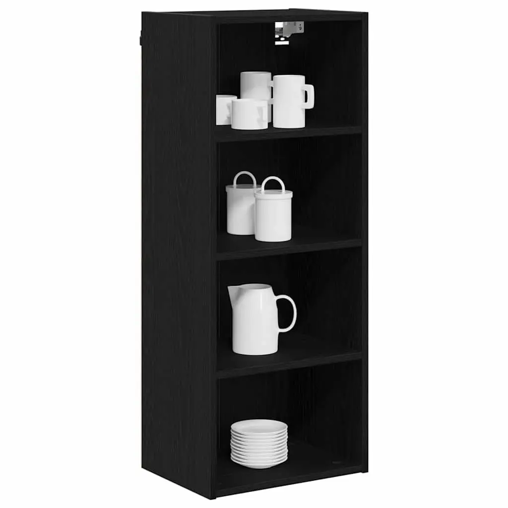 Black Oak Modern Hanging Kitchen Cabinet