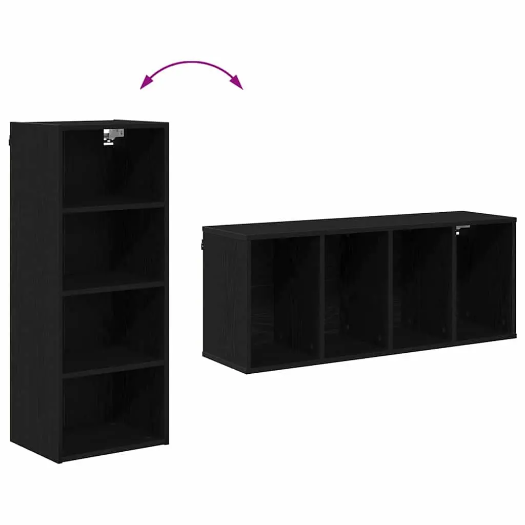 Black Oak Modern Hanging Kitchen Cabinet