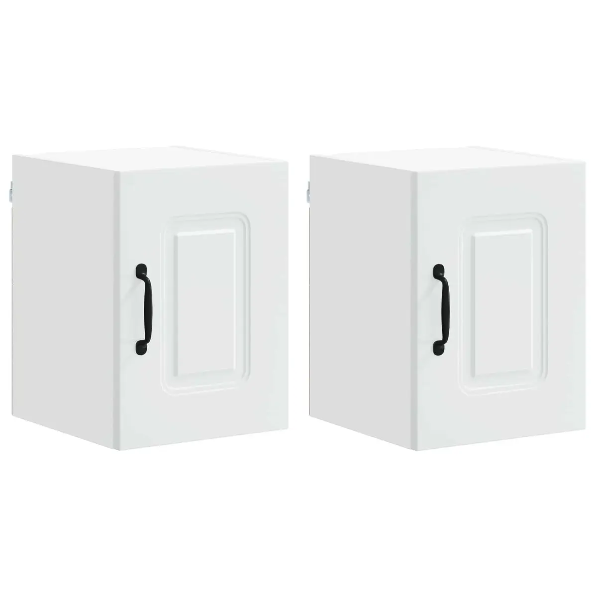 Dishwasher Panel White Engineered Wood Kitchen Cabinet Door Cover 2 pcs