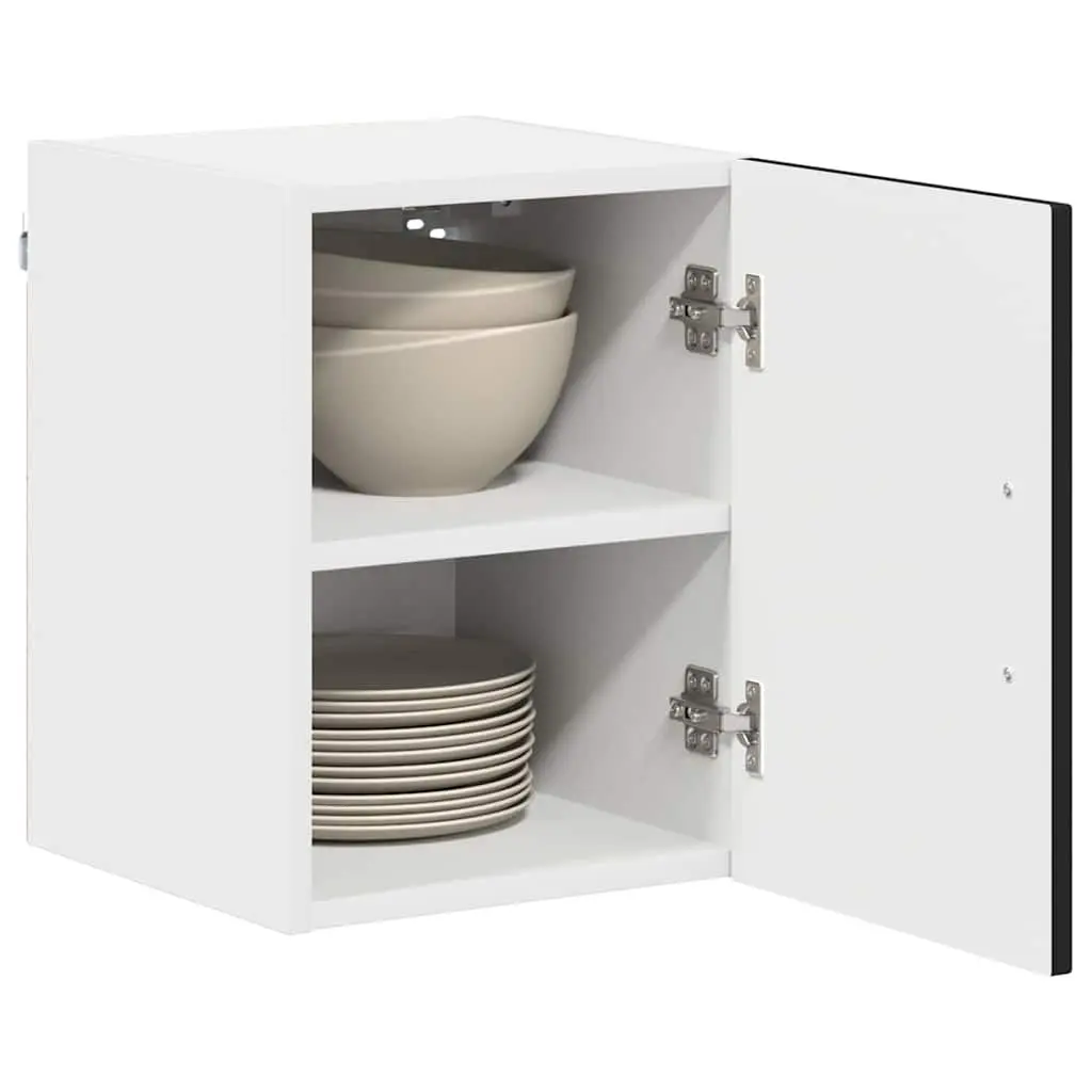 Black Kitchen Cabinet Dishwasher Panel Storage 30x31x40cm Engineered Wood