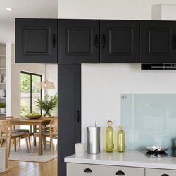 Kitchen Cabinet Specifications: Black Engineered Wood 40 x 31 x 40 cm