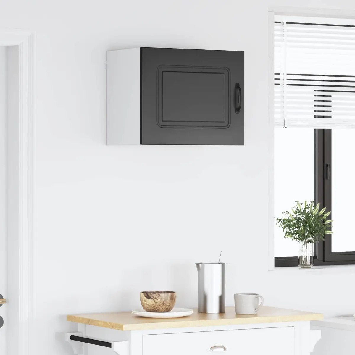 Dishwasher Panel Kitchen Cabinet Black Engineered Wood Storage Furniture