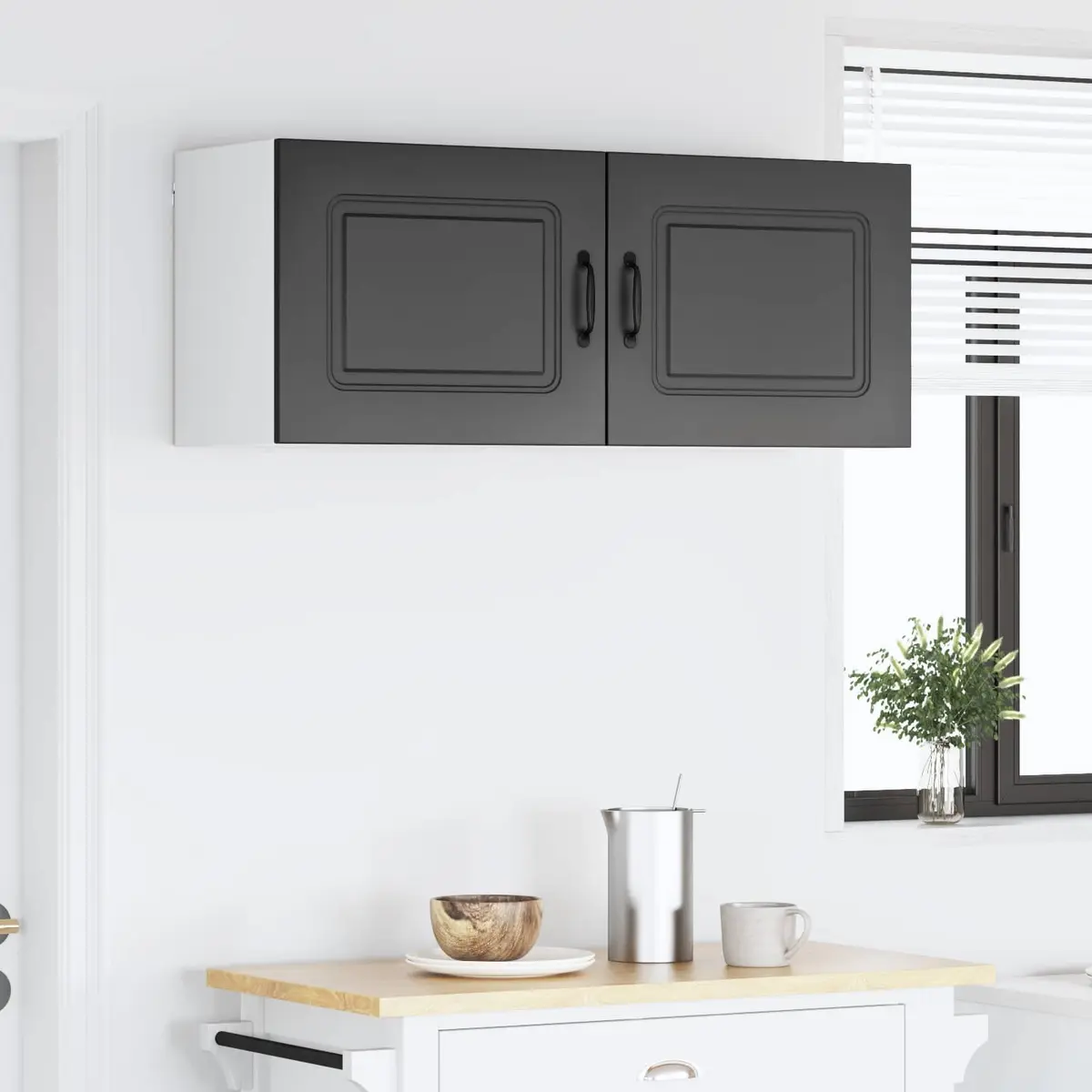Black Kitchen Cabinet Storage 50x31x40cm