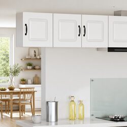 Rectangular White Engineered Wood Kitchen Cabinet