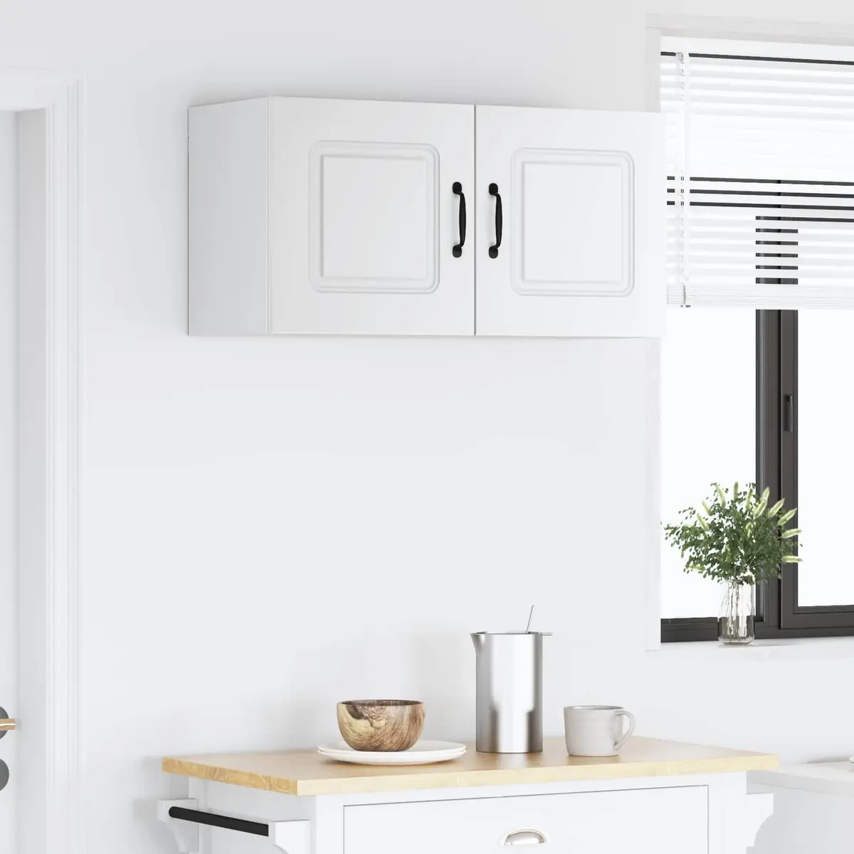 Dishwasher Panel Kitchen Cabinet White Engineered Wood Storage Cupboard