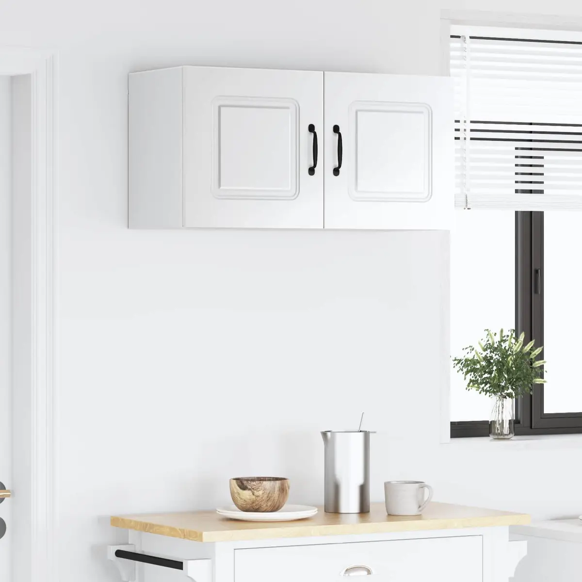 Kitchen Dishwasher Panel Cabinet High Gloss White Storage Organiser 80x31x40cm