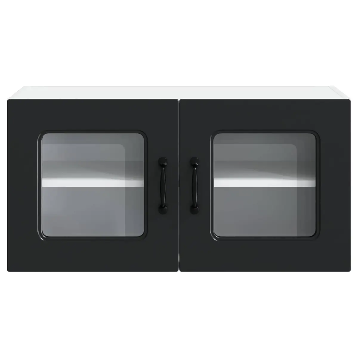 Kitchen Cabinet Dishwasher Panel Black Engineered Wood Storage Organizer 80 x 31 x 40 cm