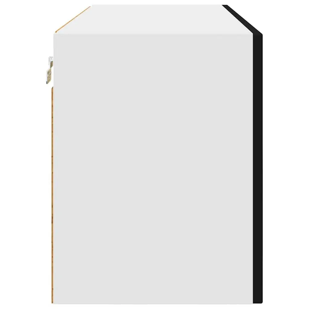 Kitchen Cabinet Dishwasher Panel Black Engineered Wood Storage Organizer 80 x 31 x 40 cm