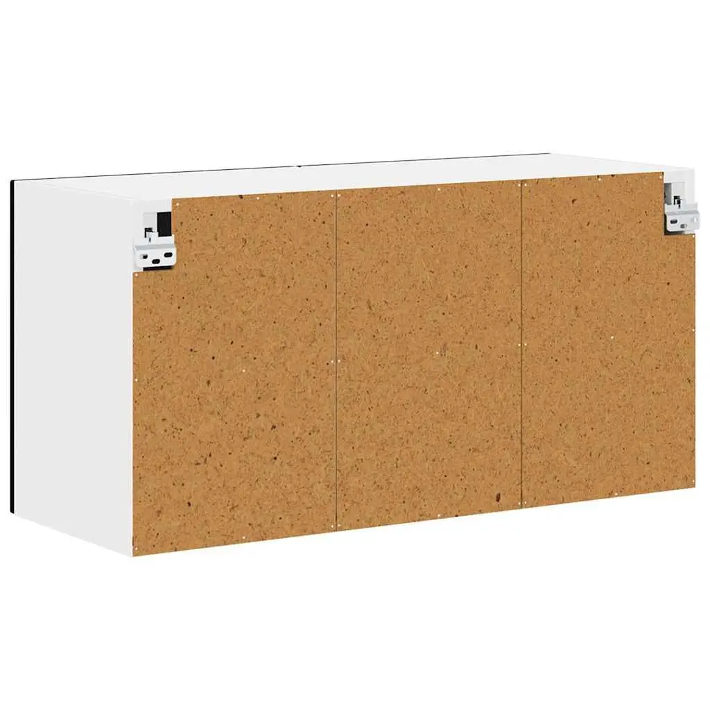 Kitchen Cabinet Dishwasher Panel Black Engineered Wood Storage Organizer 80 x 31 x 40 cm