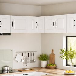 White Engineered Wood Kitchen Cabinet 57x57x40cm