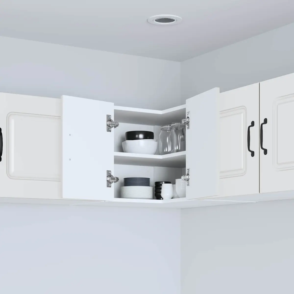 Engineered Wood Kitchen Cabinet Storage White 57x57x40cm