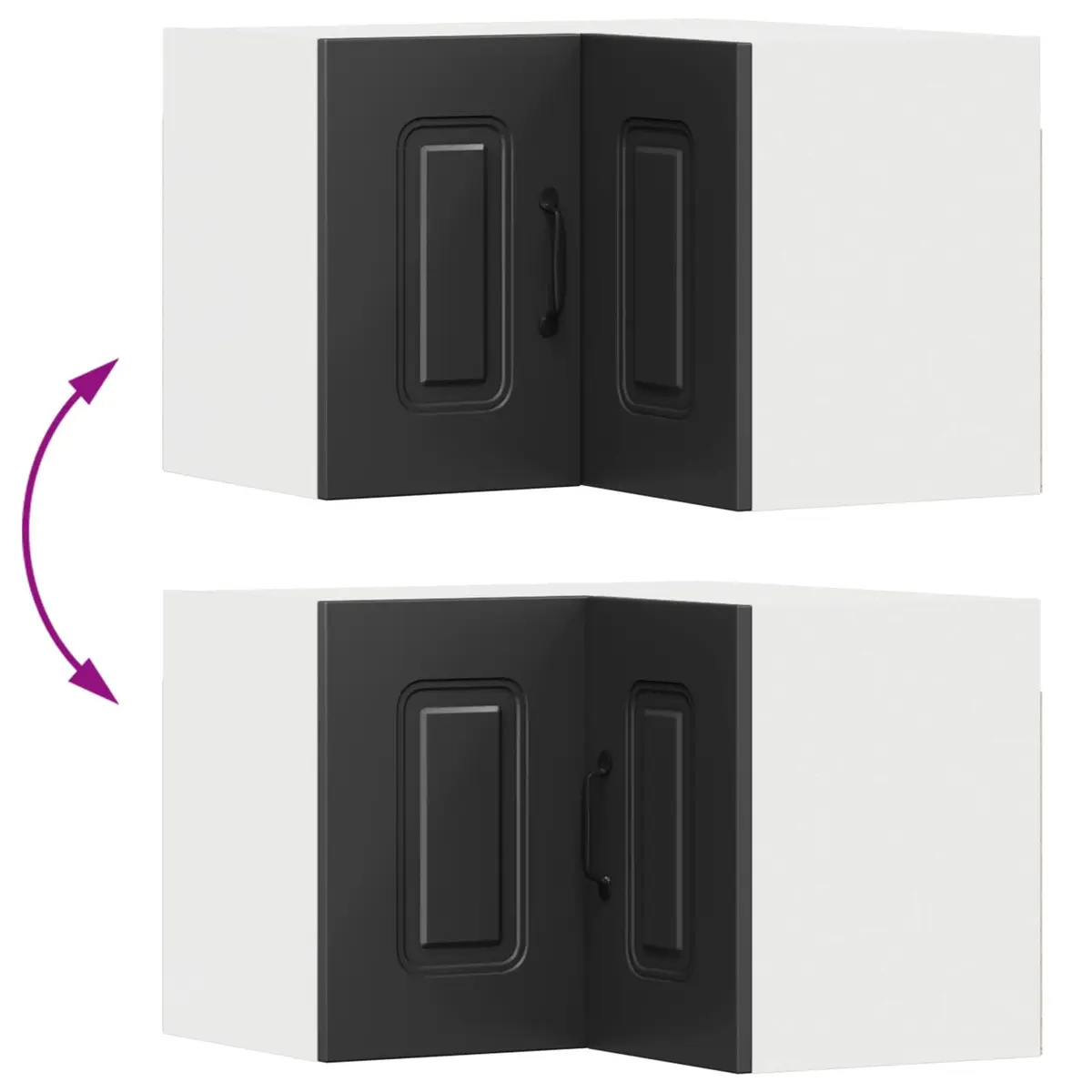 Kitchen Cabinet Black 57x57x40cm Engineered Wood