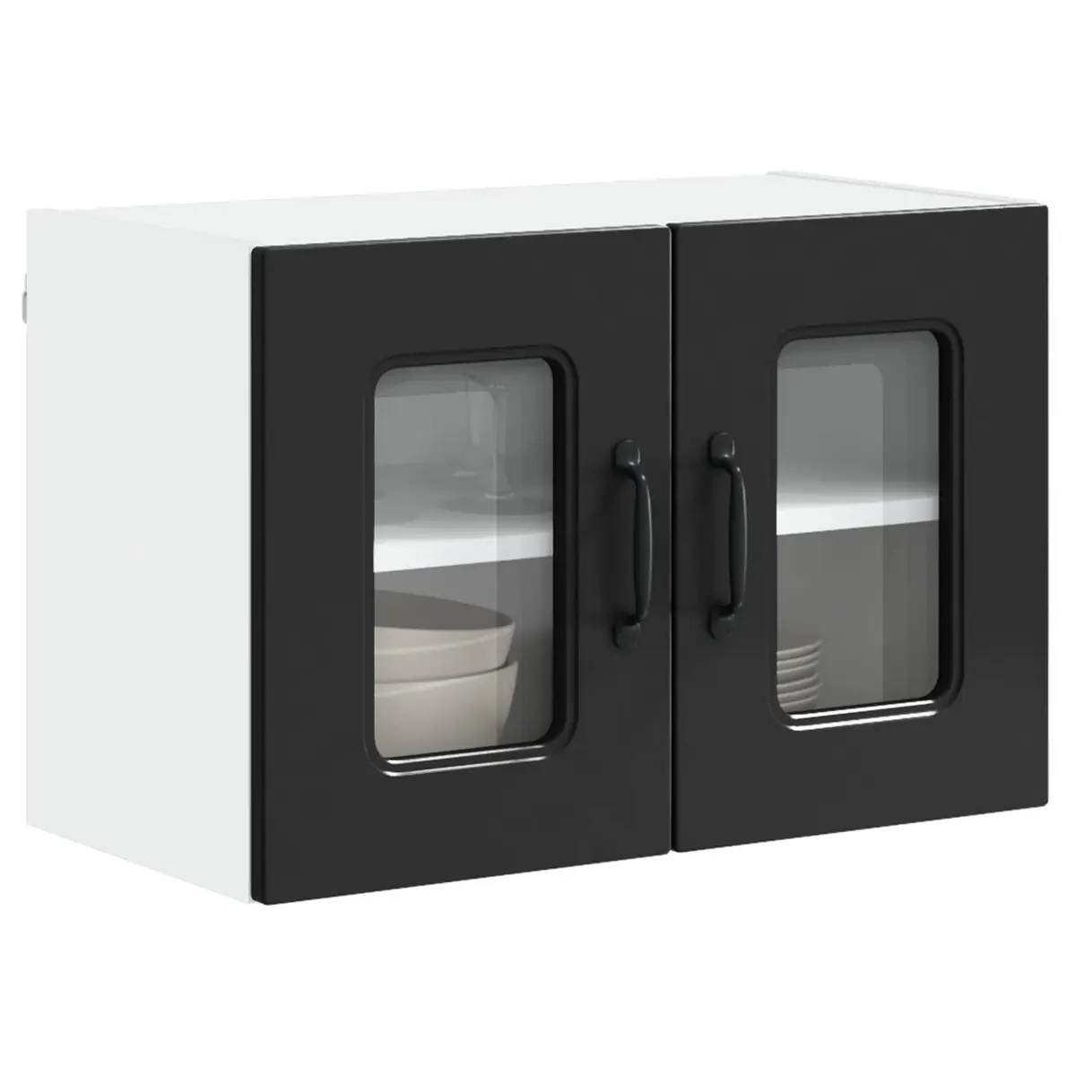 Black Dishwasher Kitchen Cabinet Panel 60 x 31 x 40 cm Engineered Wood Storage