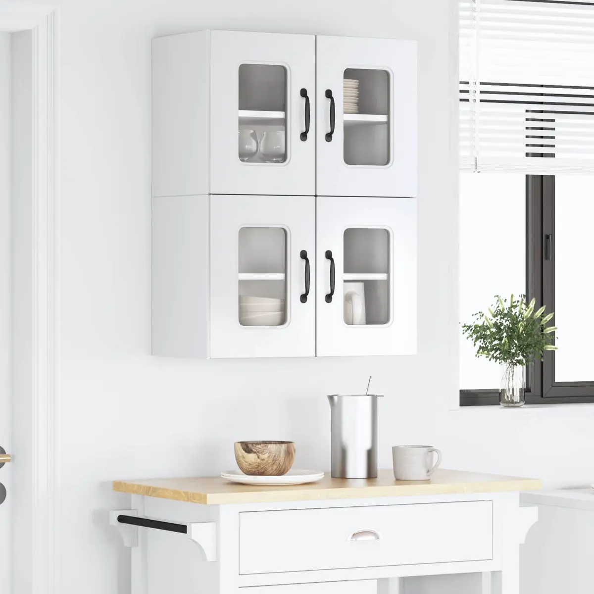 Kitchen Dishwasher Panel High Gloss White Engineered Wood Cabinet Storage