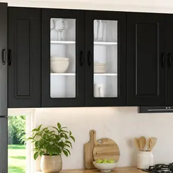 Engineered Wood Kitchen Cabinet: Black, 40 x 31 x 80 cm