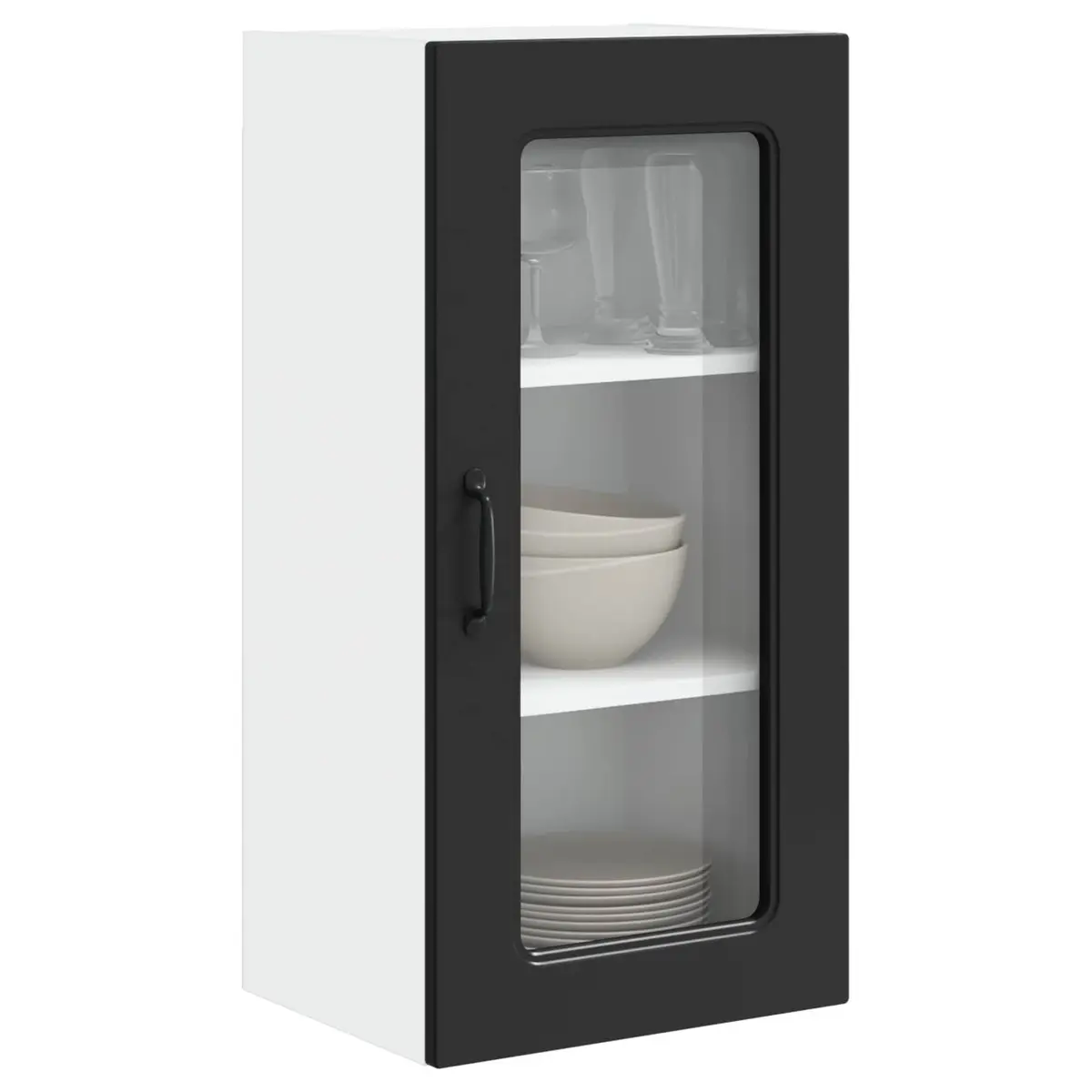 Dishwasher Panel Kitchen Cabinet Black Engineered Wood Storage Cupboard