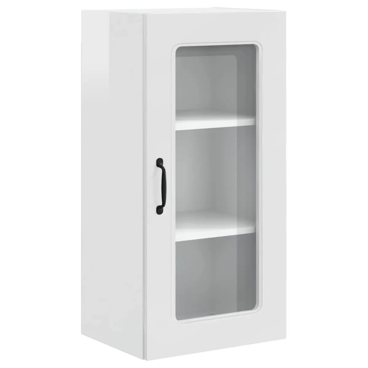 High Gloss White Kitchen Cabinet Storage Engineered Wood 40x31x80 cm