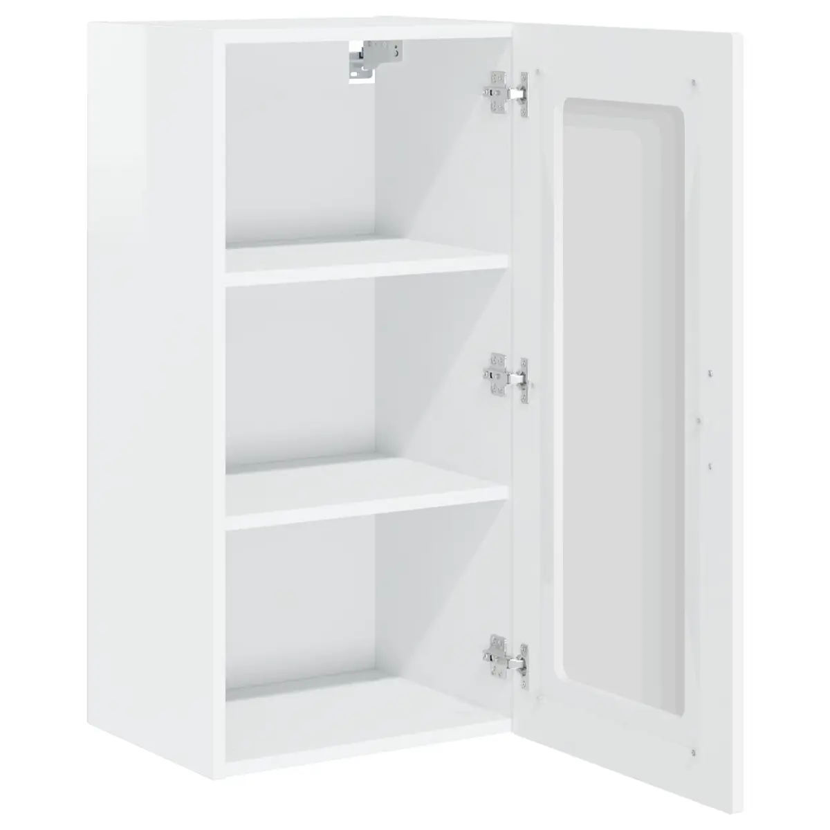 High Gloss White Kitchen Cabinet Storage Engineered Wood 40x31x80 cm