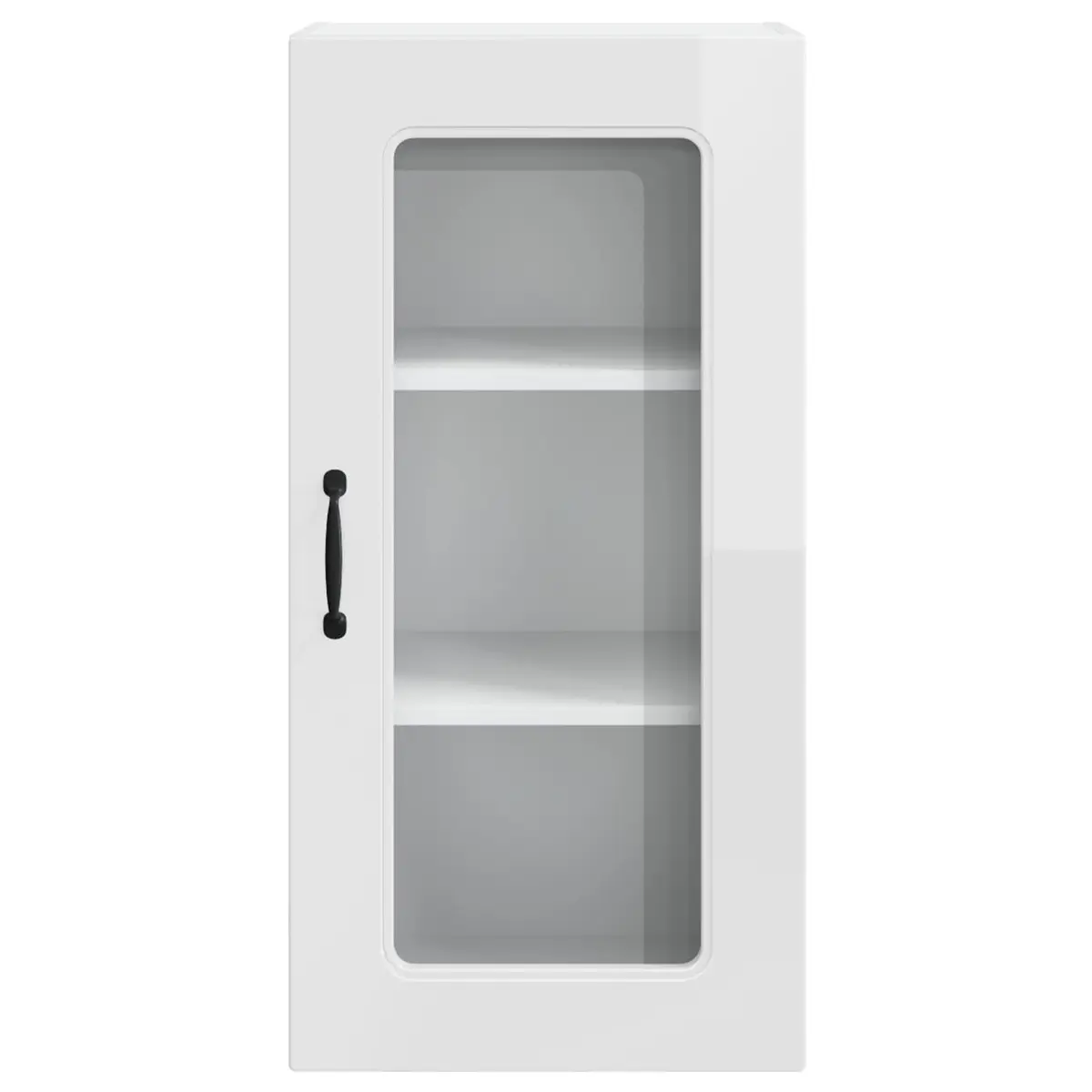 High Gloss White Kitchen Cabinet Storage Engineered Wood 40x31x80 cm