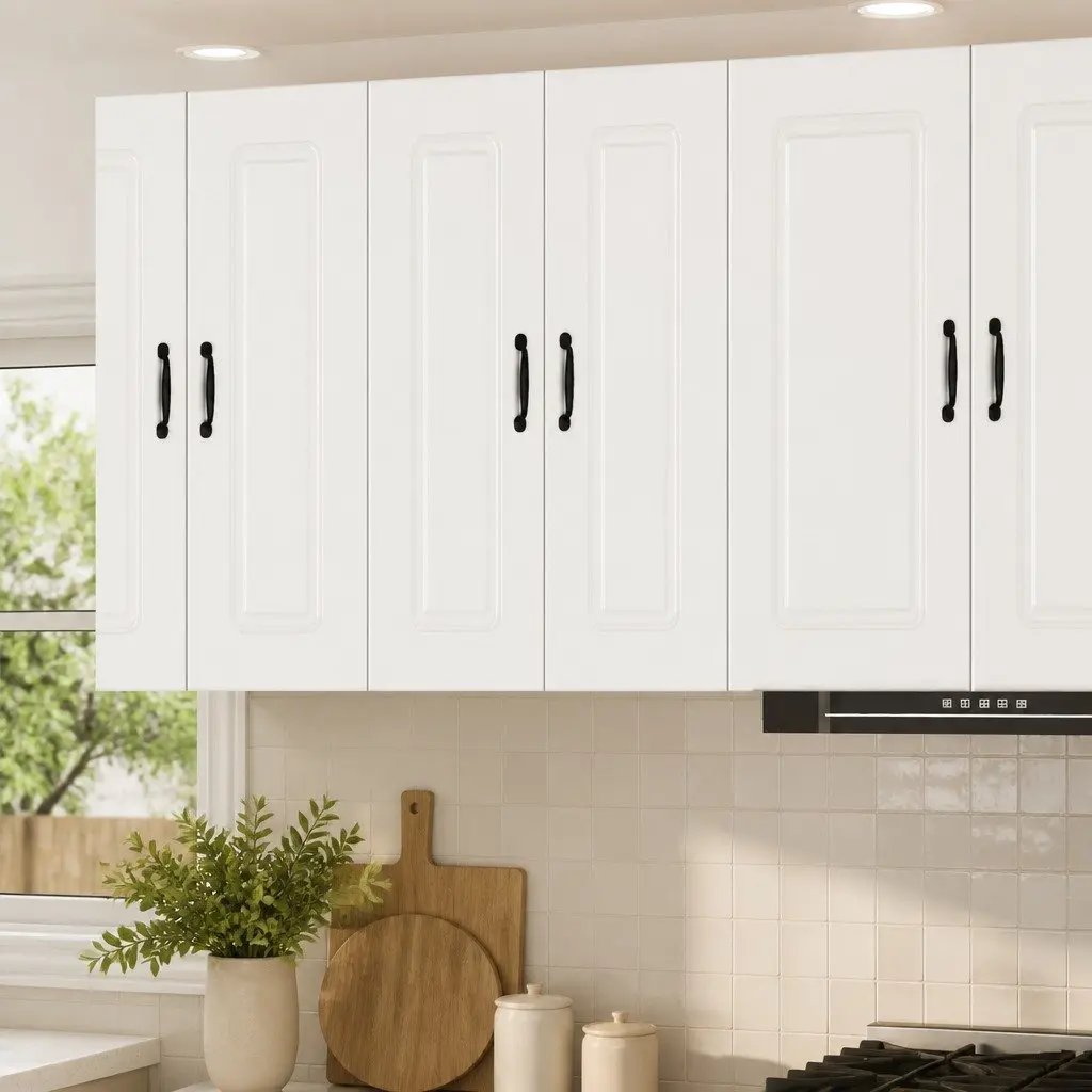 Kitchen Cabinet White Engineered Wood Storage Unit 30x31x80cm
