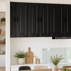 Kitchen Cabinet Specifications: Black Engineered Wood 30x31x80cm