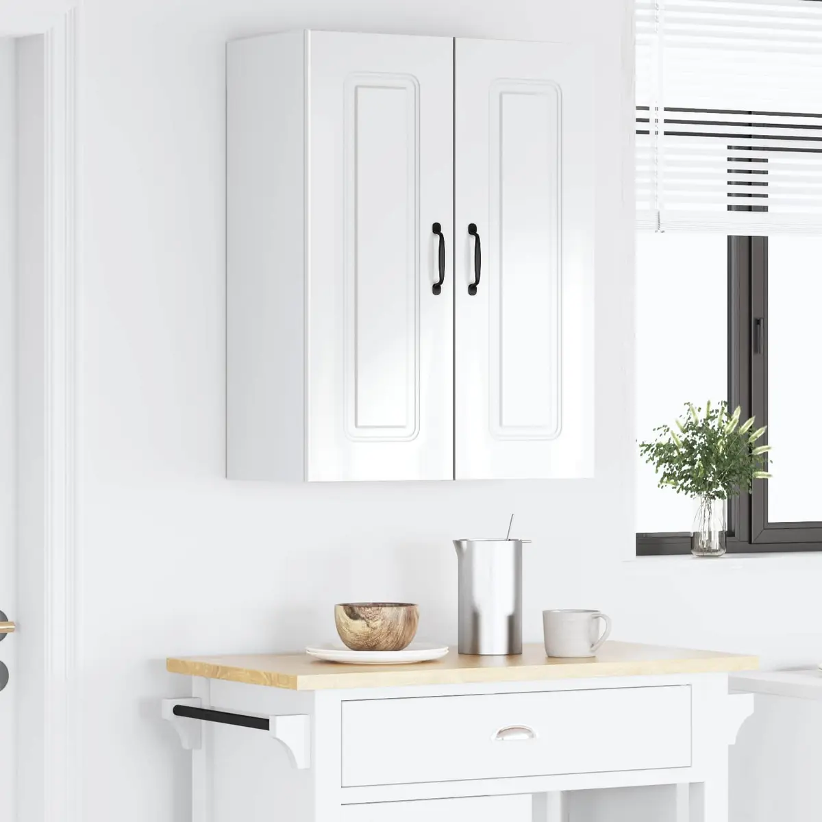 High Gloss White Kitchen Storage Cabinet
