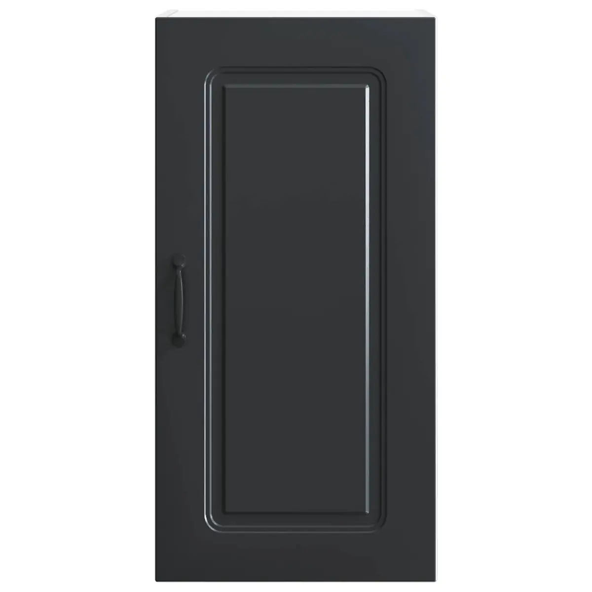 Black Engineered Wood Kitchen Cabinet Dishwasher Panel Storage Furniture 40x31x80cm
