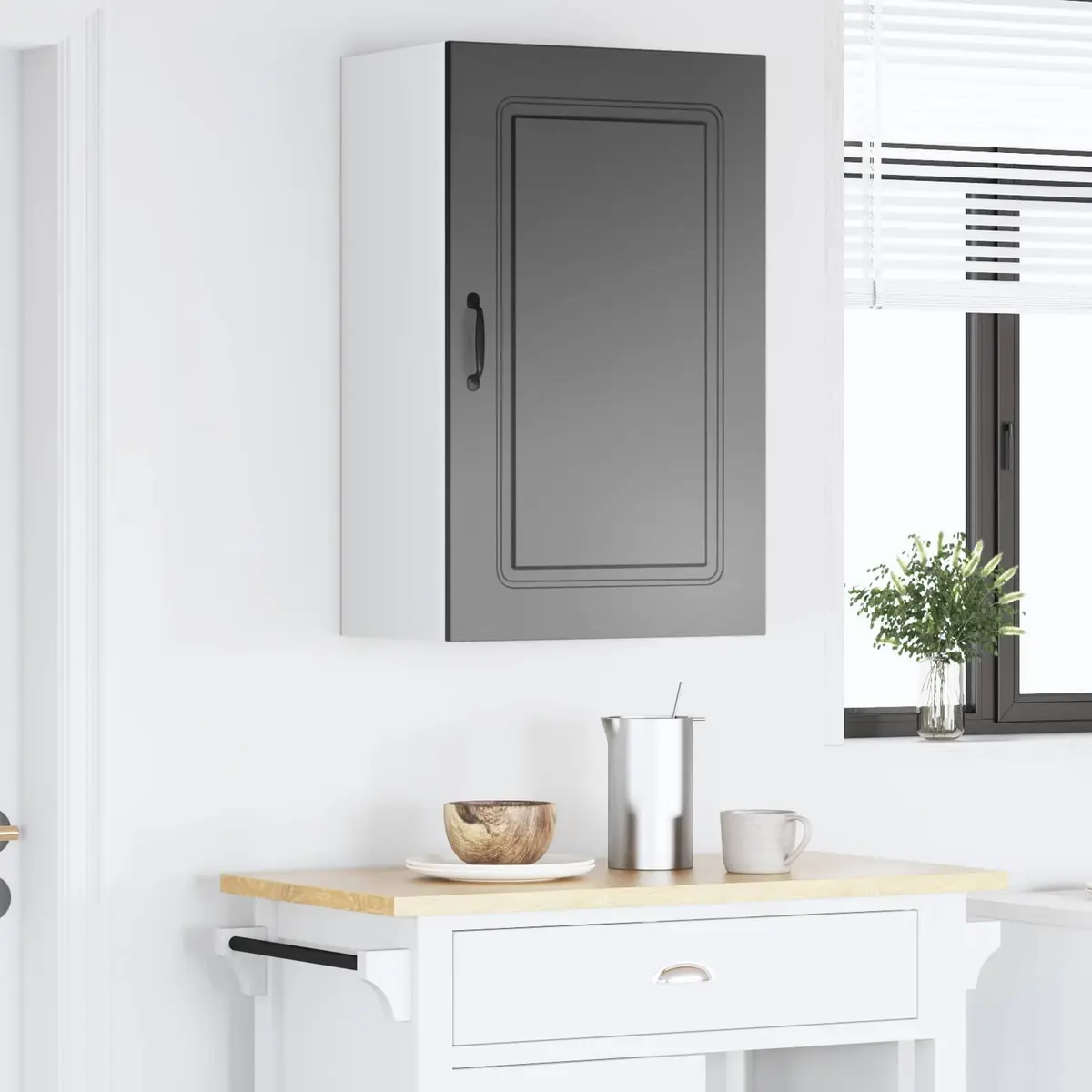 Kitchen Cabinet Storage Unit Black Engineered Wood 50x31x80cm