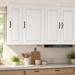 Compact Kitchen Cabinet in High Gloss White - 50x31x80cm