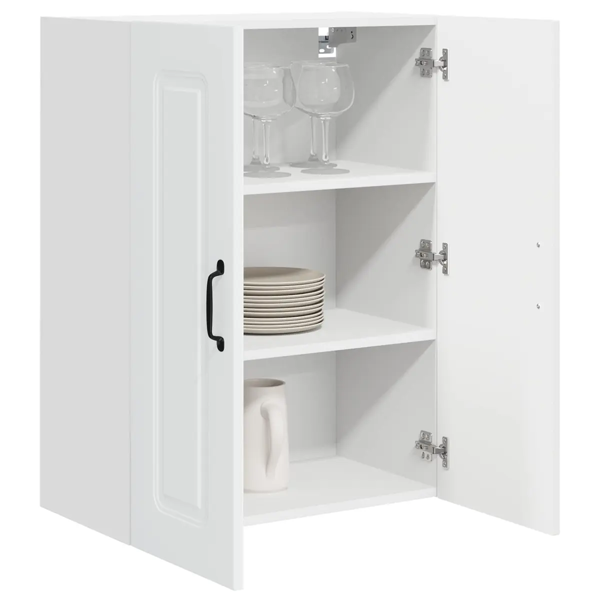 White Engineered Wood Kitchen Cabinet